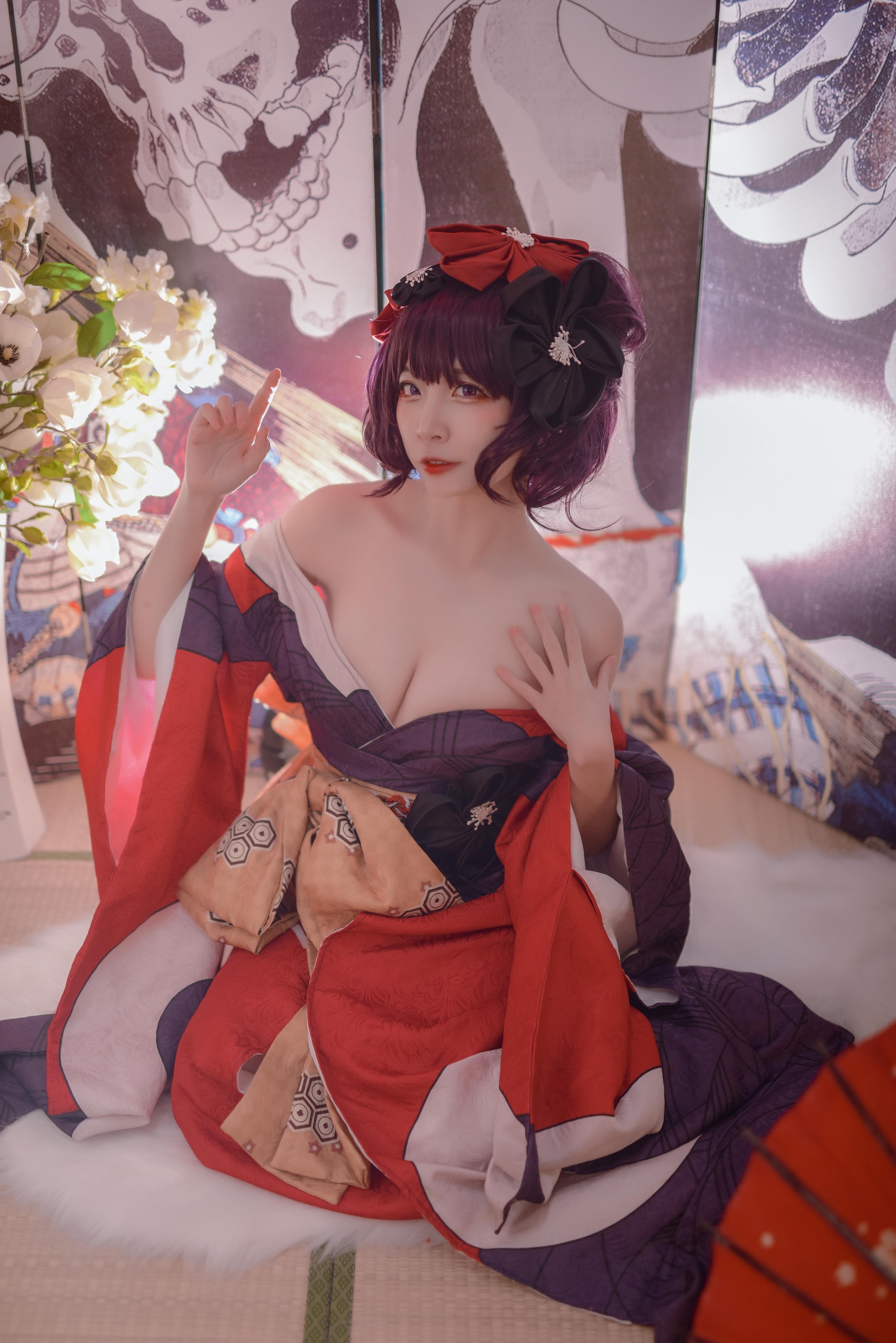 图片[1]-二佐Nisa – NO.063 二佐 葛饰北斋二破cos [21P]-XikXak